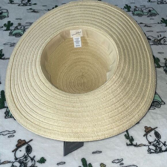 Universal thread women’s tan straw hat beach pool hat size small/medium NWT - Picture 5 of 9